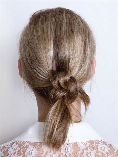 A Loose Double Knotted Ponytail Will Hold Way Better With Spin Pins