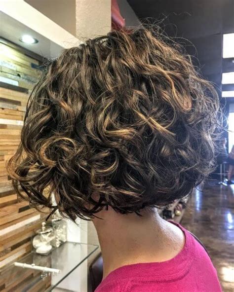 20 Short Stacked Bob Haircuts For Curly Hair