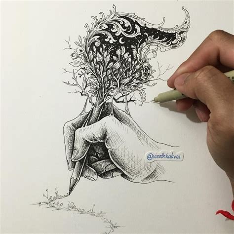 Intricate Doodles That Include Optical Illusions In 2020 Optical