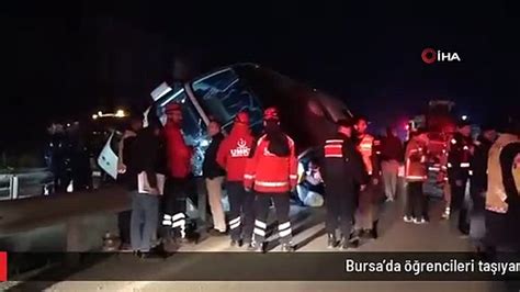 Bursa da öğrencileri taşıyan tur otobüsü kaza yaptı 3 kişi hayatını