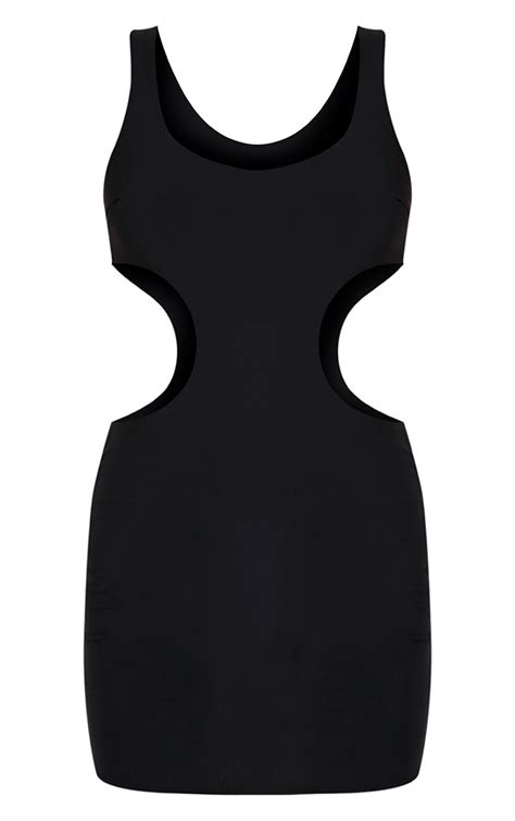 Kammy Black Extreme Cut Out Bodycon Dress Prettylittlething Usa