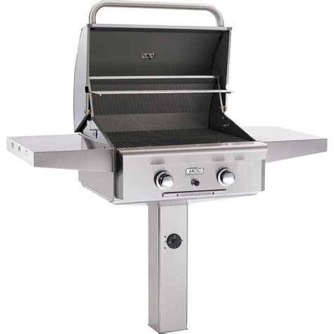 American Outdoor Grill 24 Inch Natural Gas Grill On In Ground Post