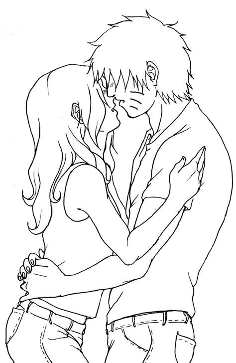 Anime Kiss Coloring Coloring Pages