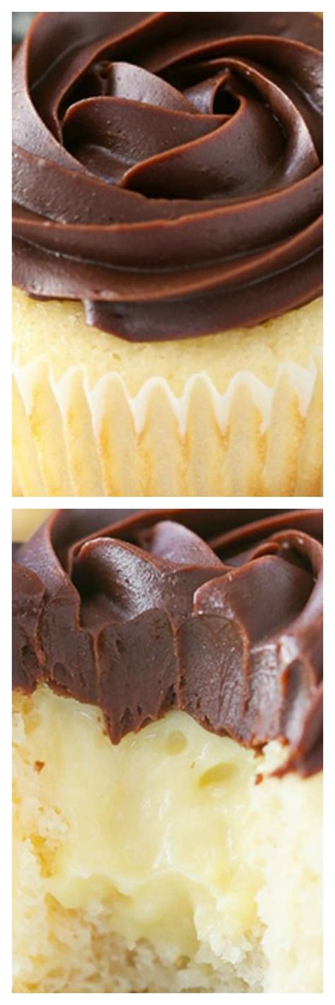 After adding flour and buttermilk to the mixture, the batter is then baked in a cupcake tin (don't forget the liners!) Boston Cream Pie Cupcakes | Recipe (With images ...
