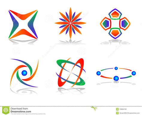 Vector Abstract Logo Icon Design Set Stock Vector