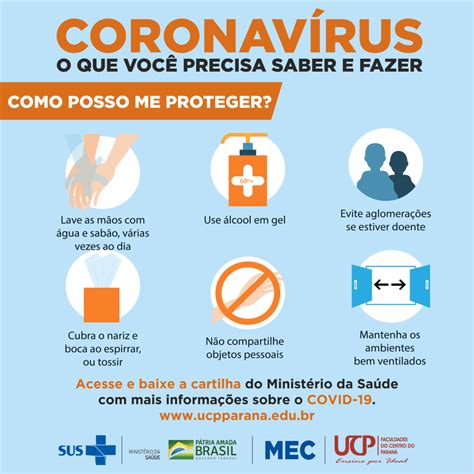 Confira Essas Dicas Do Ministério Da Saúde Sobre O Coronavírus Ucp