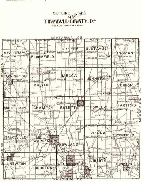 The Usgenweb Archives Digital Map Library Trumbull Ohio