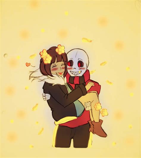 Flowerfell Sans And Frisk Comision By Dinamitad On Deviantart