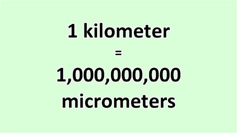 Convert Kilometer To Micrometer Excelnotes