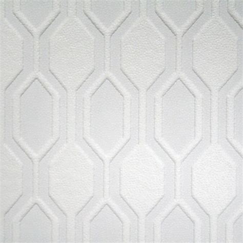 Graham And Brown Eclectic White Vinyl Paintable Textured Geometric