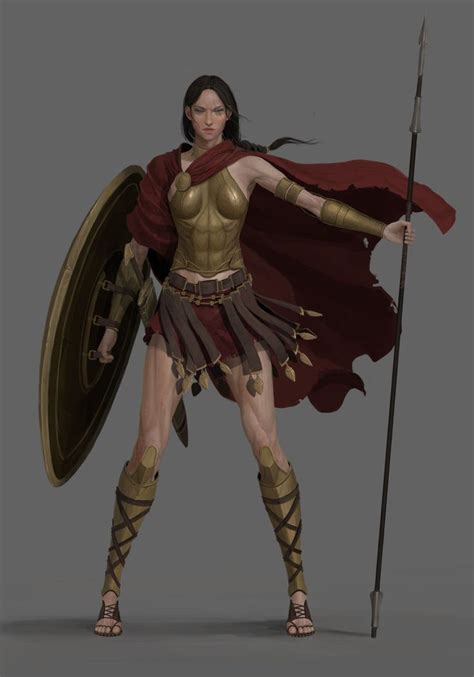 Hoplite Warrior Woman Greek Warrior Spartan Women Fantasy Female