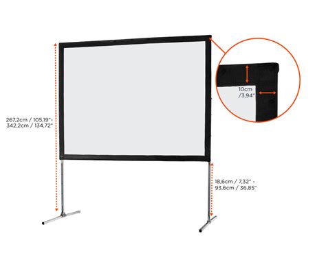 celexon Folding Frame screen 305 x 229 cm Mobile Expert, front