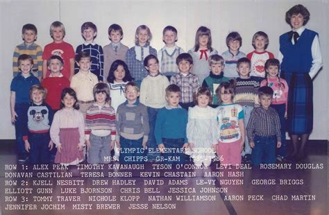 Mrs Chipps Kindergarten At Olympic Elementary 1985 86 Elementary