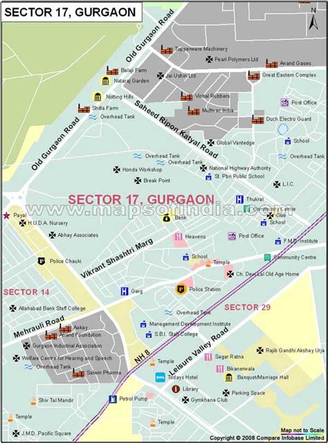 Sector 17 Gurgaon Map
