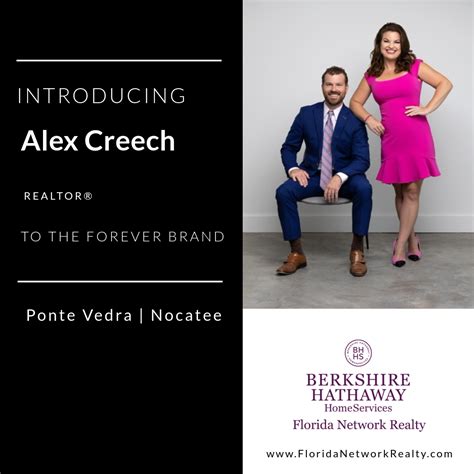 Berkshire Hathaway Homeservices Florida Network Realty Welcomes Alex Creech Real Estate