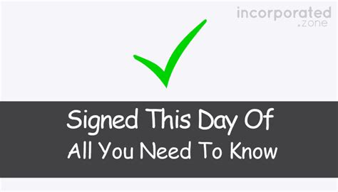 Signed This Day Of Meaning In Contracts All You Need To Know