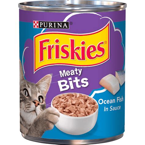 12 Pack Friskies Wet Cat Food Meaty Bits Ocean Fish In Sauce 135