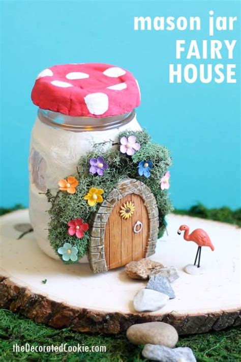 Fairy House Idea Air Dry Clay And Mason Jars Make A Light Up Fairy Garden