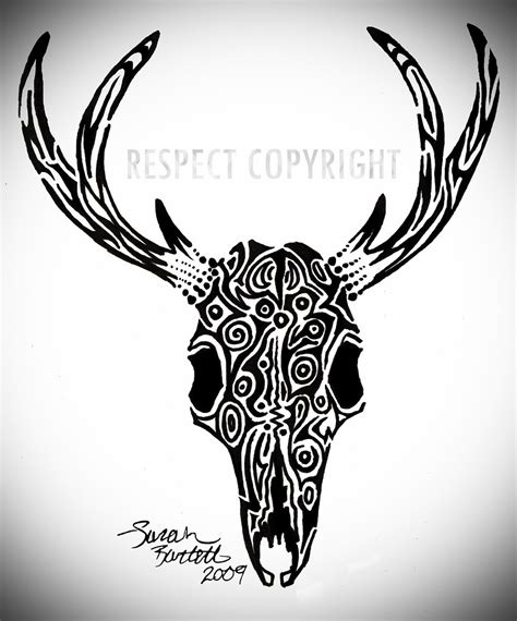 Deer Skull Tattoo Since The Tribal Tattoos I Did On My