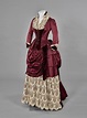 1884 Velvet,satin,cotton,net and lace French designed day dress. 👗 ...