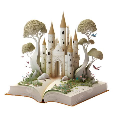 Fairy Tale Book Castle Illustration Book Of Fairy Tales Castle