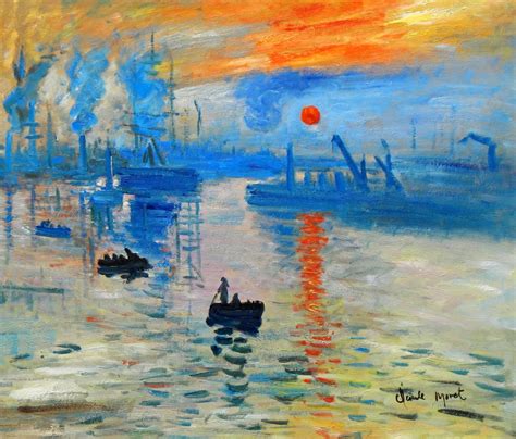 Claude Monet Sunrise 50x60 Cm Reproduction Oil Painting Unique Arts