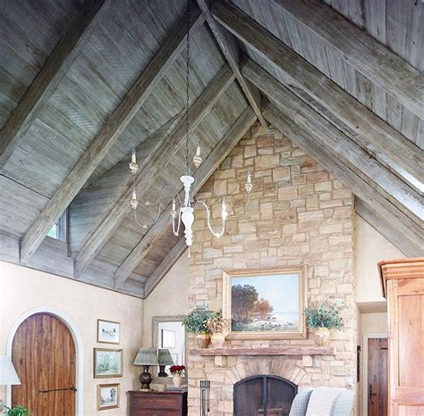 Reclaimed Grey Barnwood Ceiling Wooden Beams Ceiling Wood Ceilings