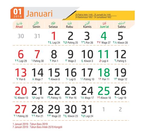 Koleksi Template Kalender 2019 Psd Adobe Photoshop Kalender Vector