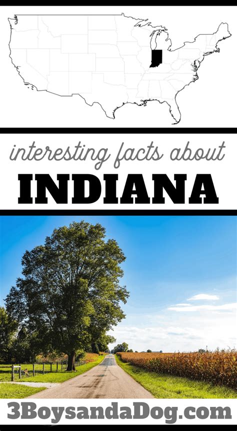 Interesting Facts About Indiana For Kids Indiana Facts Indiana