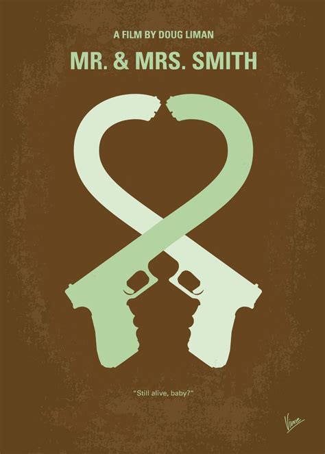 No187 My Mr And Mrs Smith Minimal Movie Poster A Bor Poster By