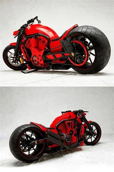 Red And Black Motorcycle Custom Motorcycles Custom Bikes Cars And