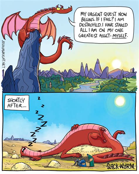 This May Take A While Slack Wyrm Dragon Comic Dnd Funny