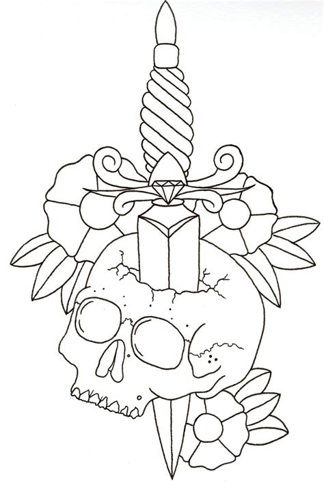 Skull And Rose Drawing Easy At Explore Collection