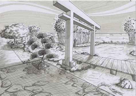 Japanese Garden Sketch 2 By Natsumitenshi On Deviantart