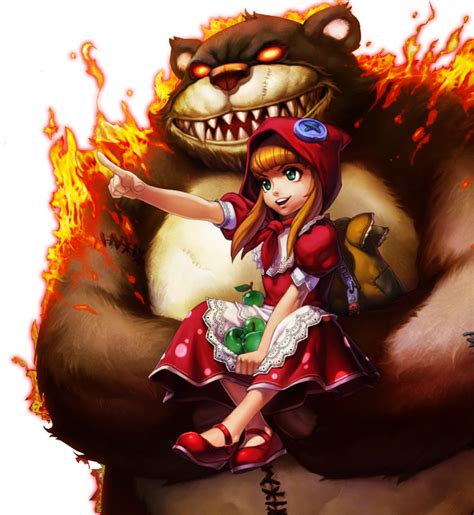 Red Hat Annie With Tibbers Skin Png Image Annie League Of Legends