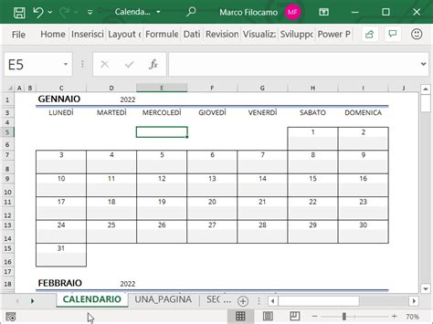 Template Calendario 2022 Excel Calendario Ottobre Riset
