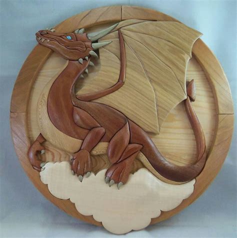 Dragon On Cloud Intarsia Intarsia Wood Patterns Intarsia Patterns