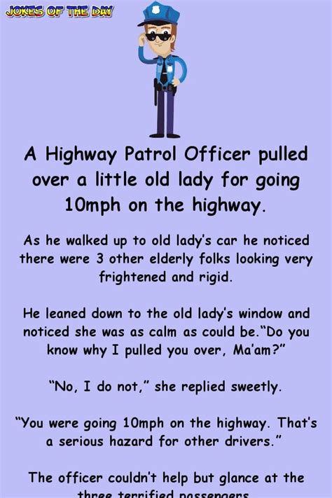 the police officer laughed when the old lady said this police jokes funny doctor quotes cop