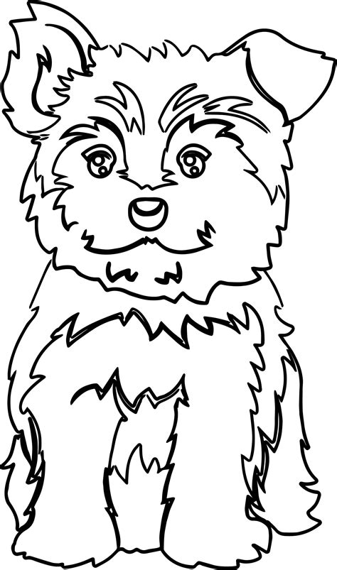 yorkie puppy color dog puppy coloring page wecoloringpagecom