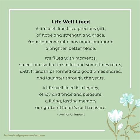 Best Poems About A Life Well Lived Have A Large Ejournal Lightbox