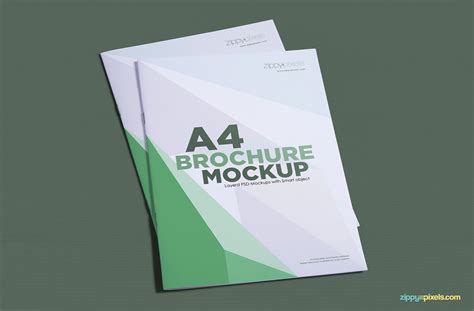 Free A4 Brochure Mockup Zippypixels
