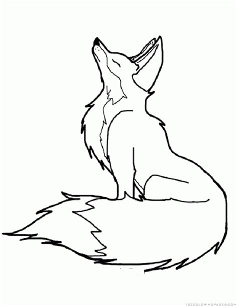 Fox Coloring Pages The Sun Flower Pages