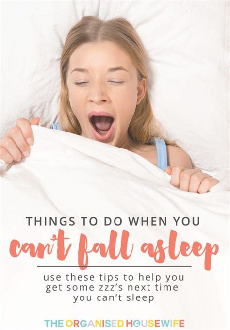 9 Things To Do When You Cant Fall Asleep The Organised Housewife