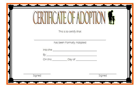 Fascinating Dog Adoption Certificate Editable Templates Sparklingstemware