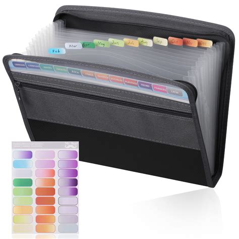 Buy Mr Pen Accordion File Organizer 13 Pockets Black Letter A4