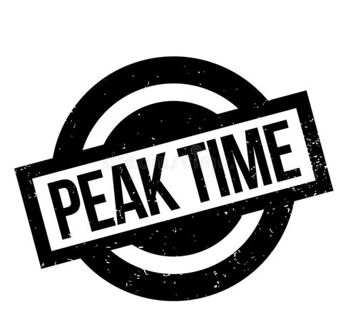 Peak Time Stamp On White Isolated Stock Vector Illustration Of High