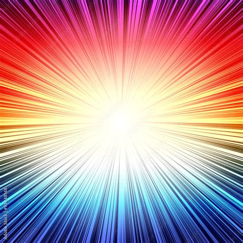 Rainbow Radial Stripes Burst Explosion Background Stock Vector Adobe