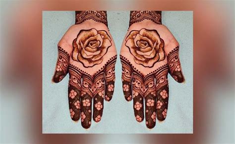 10 Easy Flower Mehndi Designs For Front Hands