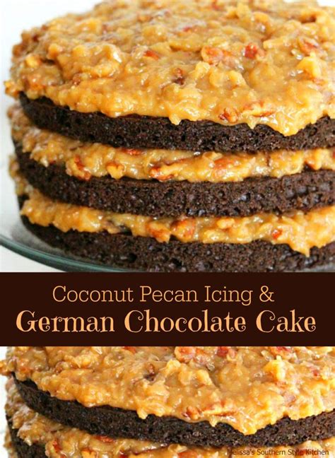 But feel free to add frosting to the sides if you wish! Coconut Pecan Icing And German Chocolate Cake ...