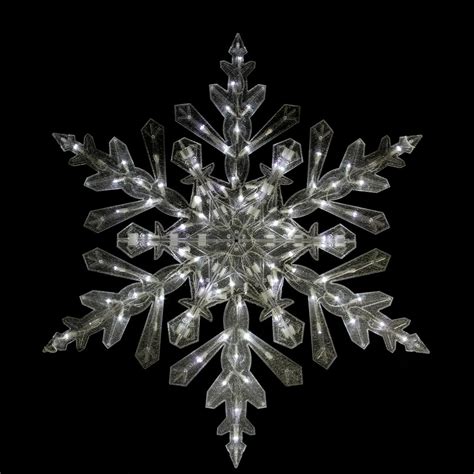 48 Led Lighted Twinkling Cool White Snowflake Christmas Yard Art
